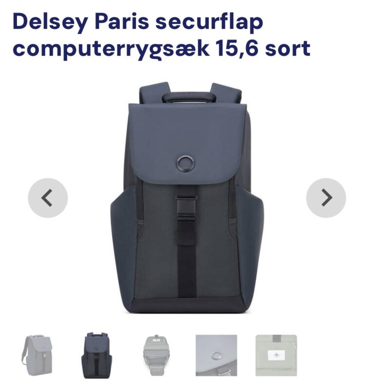 Rygsæk morkegrøn med sorte hængsler