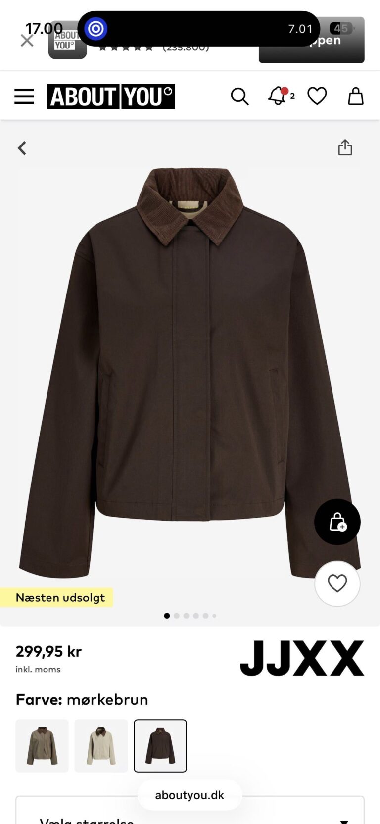 Jakke med 3 sæt nøgler